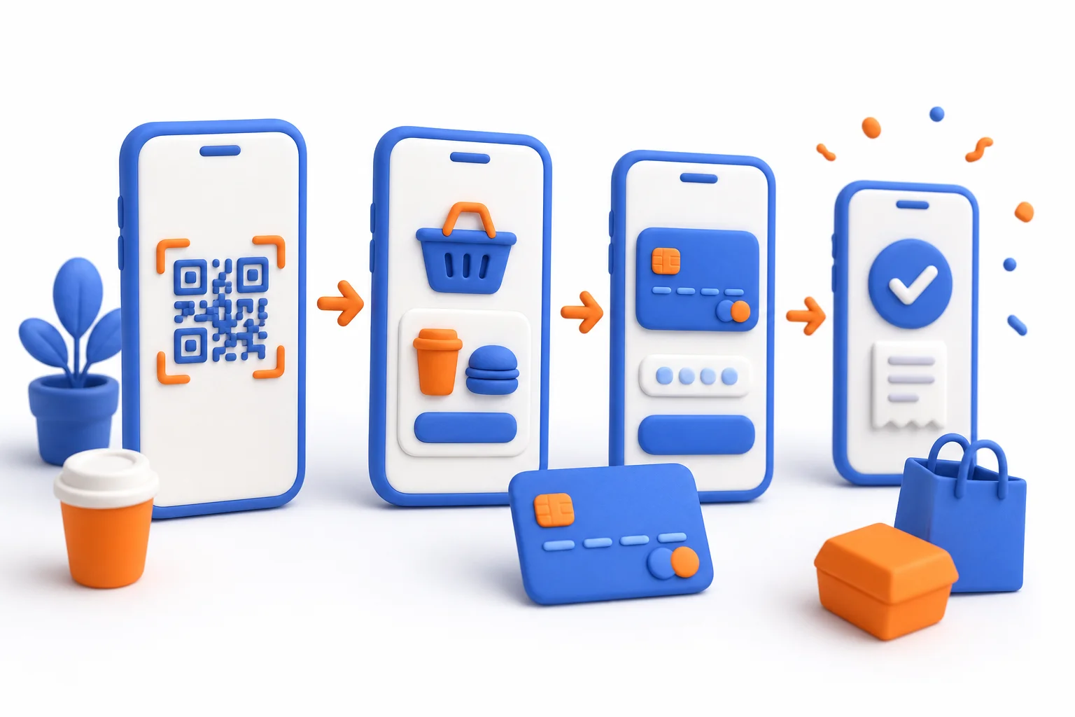 جریان پرداخت در سفارش QR: آنلاین و حضوری